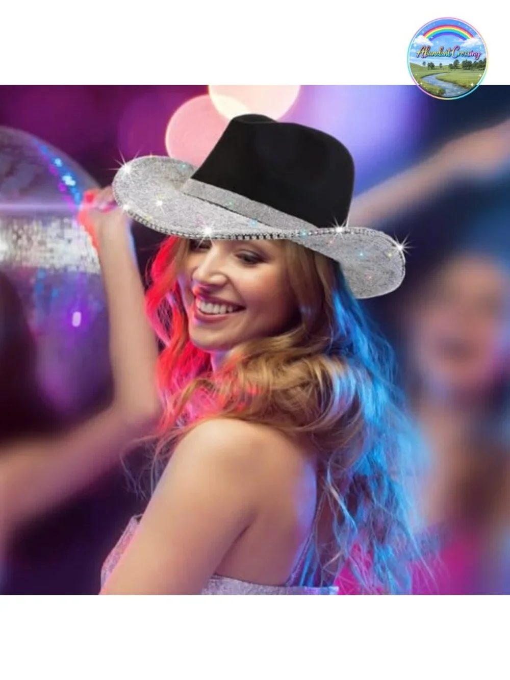 Rhinestone Cowboy Hat Fringe Western Cosplay Wedding